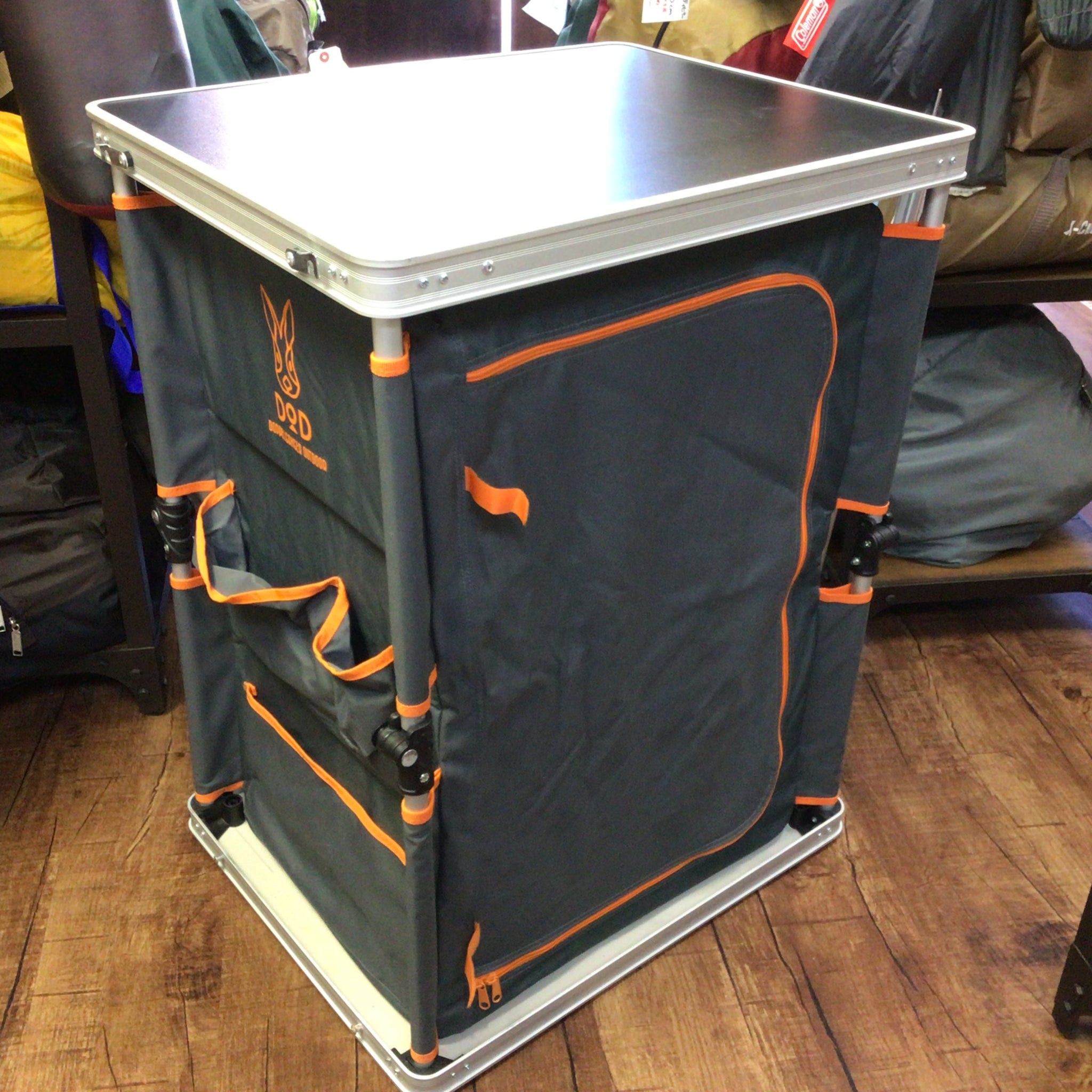 中古A】マルチキッチンテーブル（TB1-38）ブラック・オレンジ